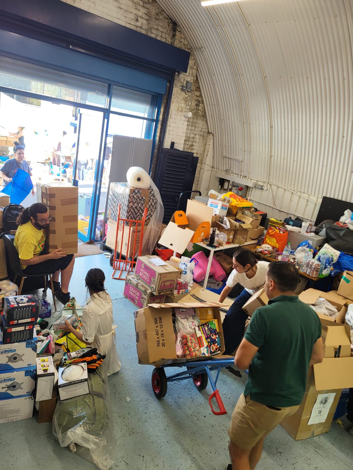 The team hard at work.